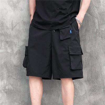Cool Hong Kong Style Men's Summer Overalls Shorts Men