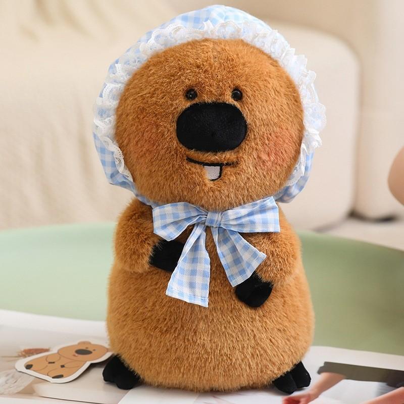 Cartoon Keychain Capybara Plush Dolls Pendant Childrens Toys Birthday Gifts