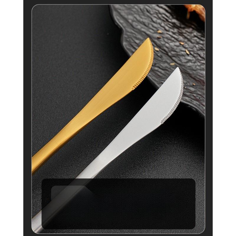 Stainless Steel Luxury Cutlery Dinnerware Tableware Knife Spoon Fork Chopsticks Flatware Set