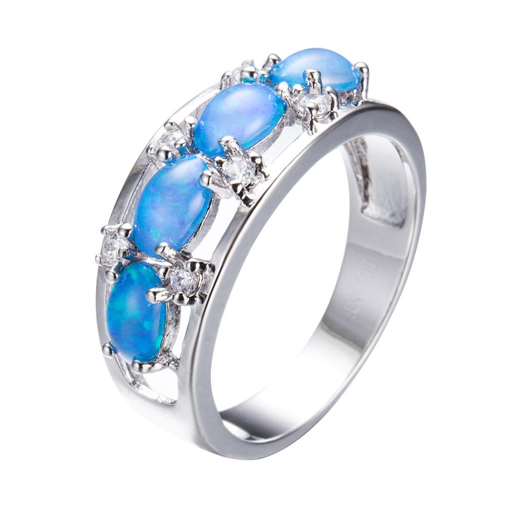 

Четыре овальных белых кольца для модных поездок на работу No. 9