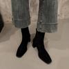 Fashion Autumn Winter Square Toe Slim Women Ankle Boots Street Style Party Short Plush Shoes High Heel Short Botas Mujer