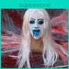 Female Latex Ghost Cosplay Mask With White Hair For Haunted Decorations House