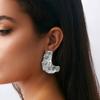 IngeSight.Z Moda Exquisito Metal Arruga Irregular Pendientes de Tachuela Mujeres Punk Geométrico Color Dorado Joyería de Oreja Accesorios Regalo
