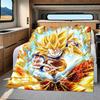 1 Stück Son Goku Druck Flanelldecke, Hohe Qualität für alle Jahreszeiten, Heimdekoration, Wärme und Komfort, Perfekt für Weihnachtsgeschenke