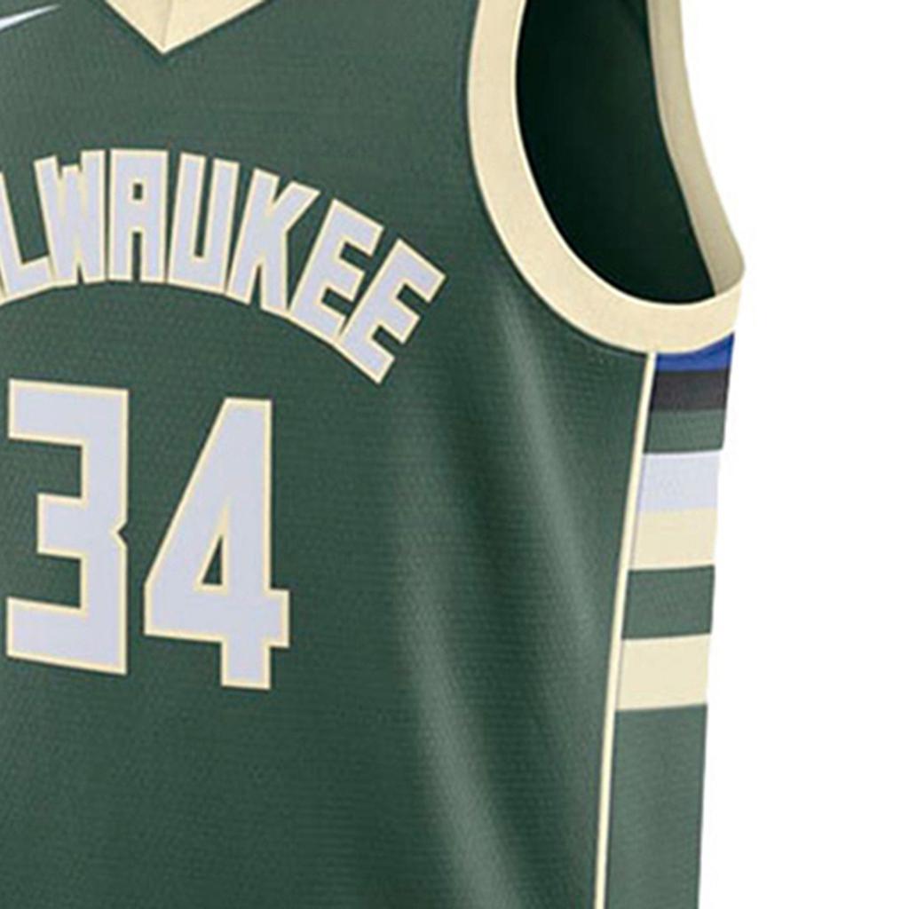 Nike NBA Quick-Dry Giannis Antetokounmpo No. 34 Jersey 2022-2023 Fan Edition Unisex Jersey Green DN2012-323