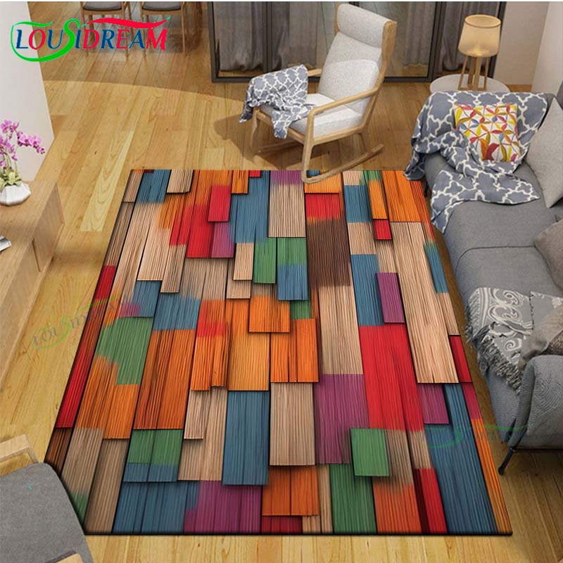 Fashion Popular Puzzle Decor Carpet for Outdoor Balcony Garden Coffee Table Bedroom Area Rugs Kitchen Un-slip Floor Mat Alfombra
