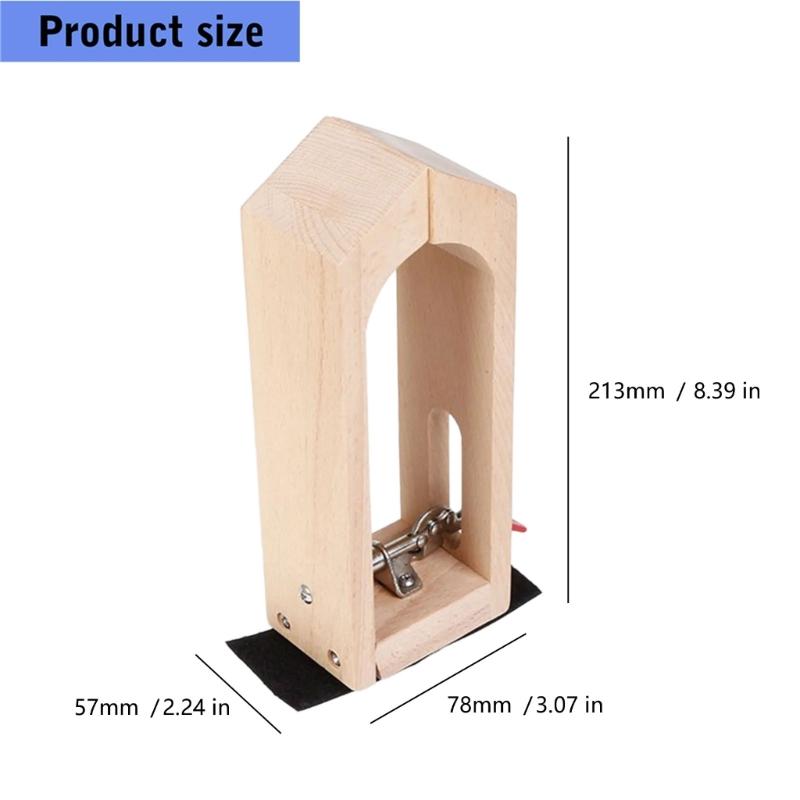 Wood Leather Stitching Clamp Hand Sewing Tool with Metal Tightening Hardware for Desktop Craft Table and Pattern Practice