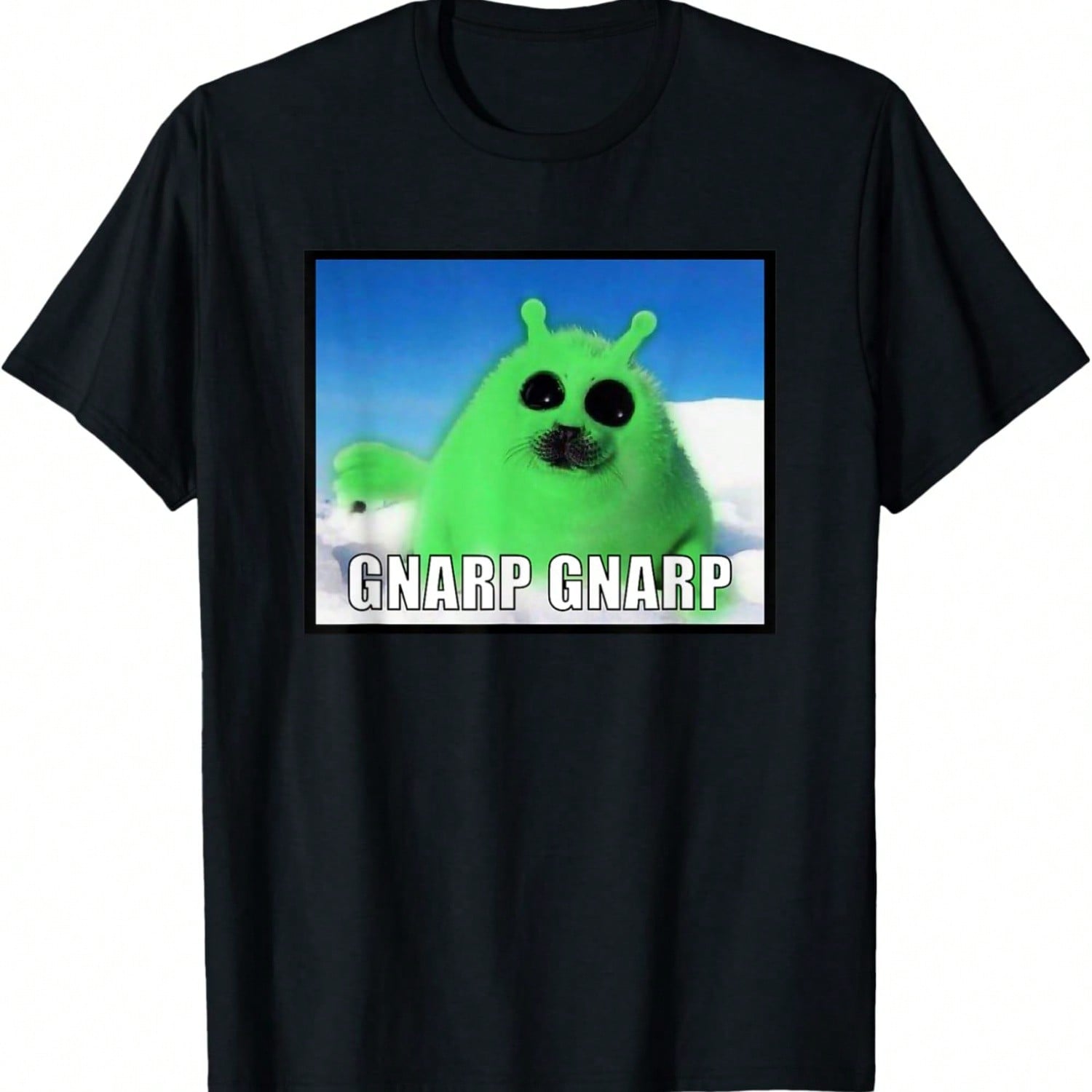 Gnarp Seal Silly Alien Cat Meme Men Women S S T-Shirt S разноцветный