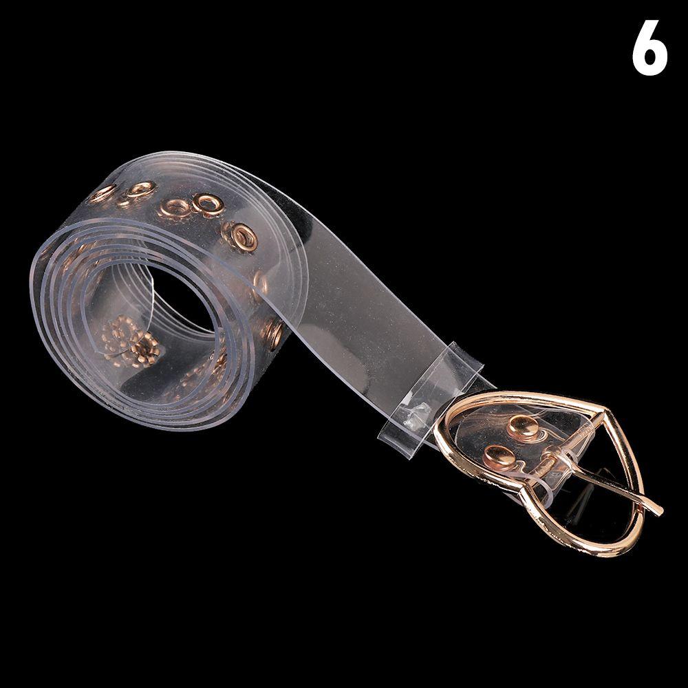 

Invisible Pin Buckle Clear Transparent Waistband Waist Strap Round Square Heart Punk Waist Belt 6