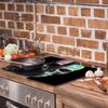 GLASS CUTTING BOARD 2x 30x52 BLACK