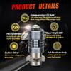 Ruiansion P15D-25-3 LED Motorcycle Headlight Bulb White AC 12-36V/DC 12-80V