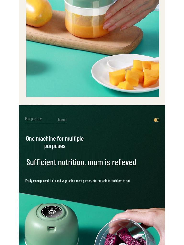 Matberedare för spädbarn: Multifunktionell elektrisk mixer & minikvarn