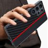 For Samsung Galaxy S25 Ultra Case Leather+PC Hard Phone Cover Carbon Fiber Texture