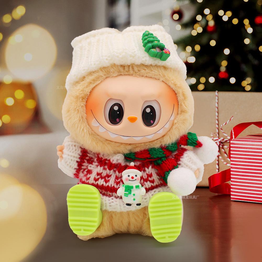[Only Clothes] Christmas Sweater Hat Set Cartoon Vinyl Doll with Pendant Gift Plush Toy by Spot for LBB