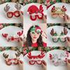 Decorative Merry Christmas Glasses Plastic Deer Horn Glasses  Children's Party
