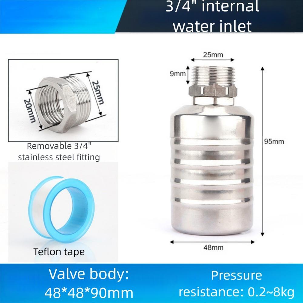Stainless Steel Water Tank Shutoff Valve Waterproof Automatic Closing Valve  Kitchen