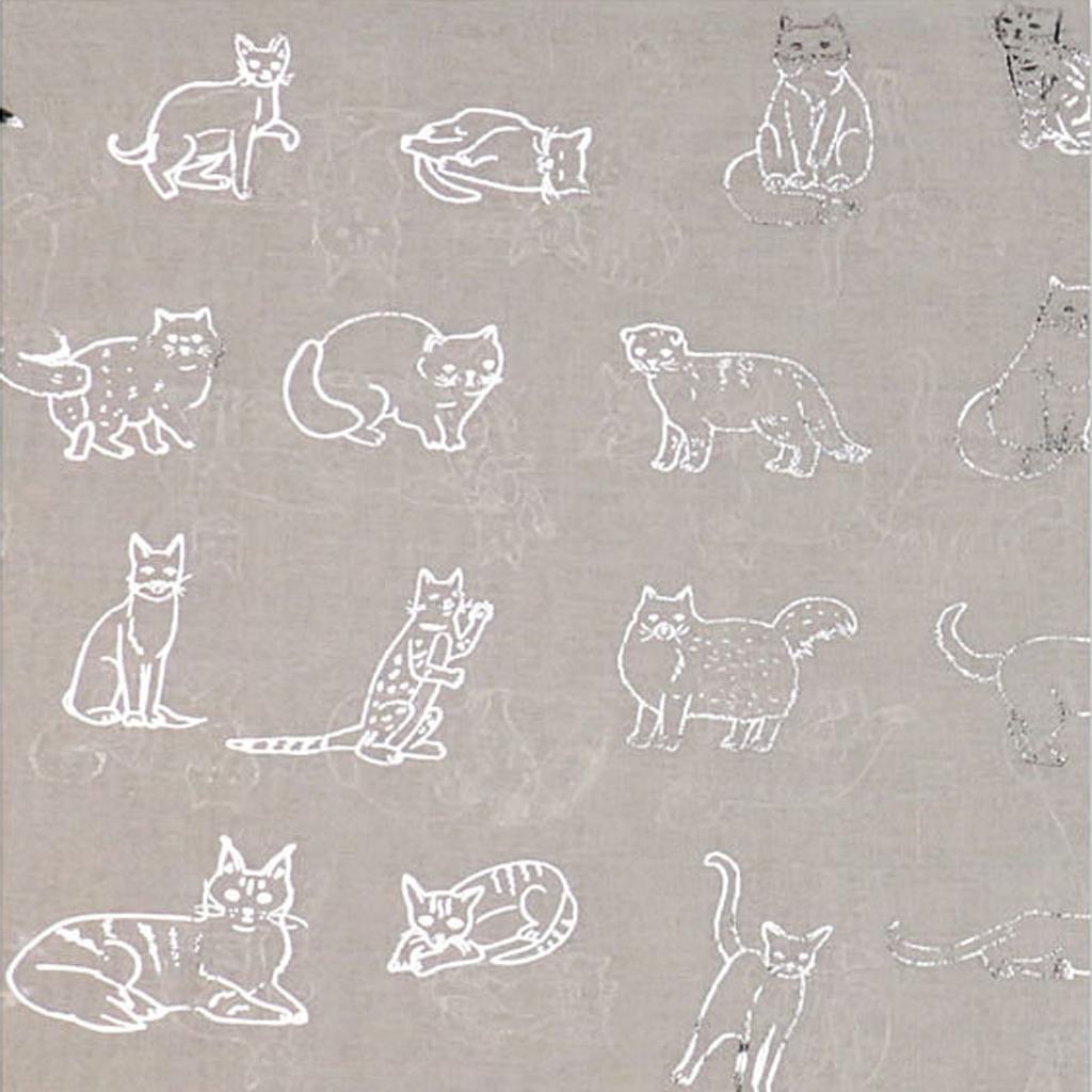 Women Fashion Cat Foil Printed Scarf Wrap Silk Shawl Travel Scarves