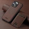 iPhone 17 Pro MagSafe Leather Case with Wireless Charging & Magnetic Card Holder Stand