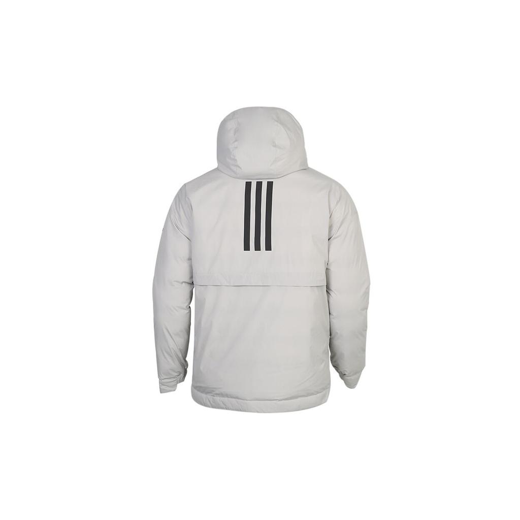 adidas Warm Hooded Casual Sports Cotton Jacket Winter Men Jacket Gray FT2416