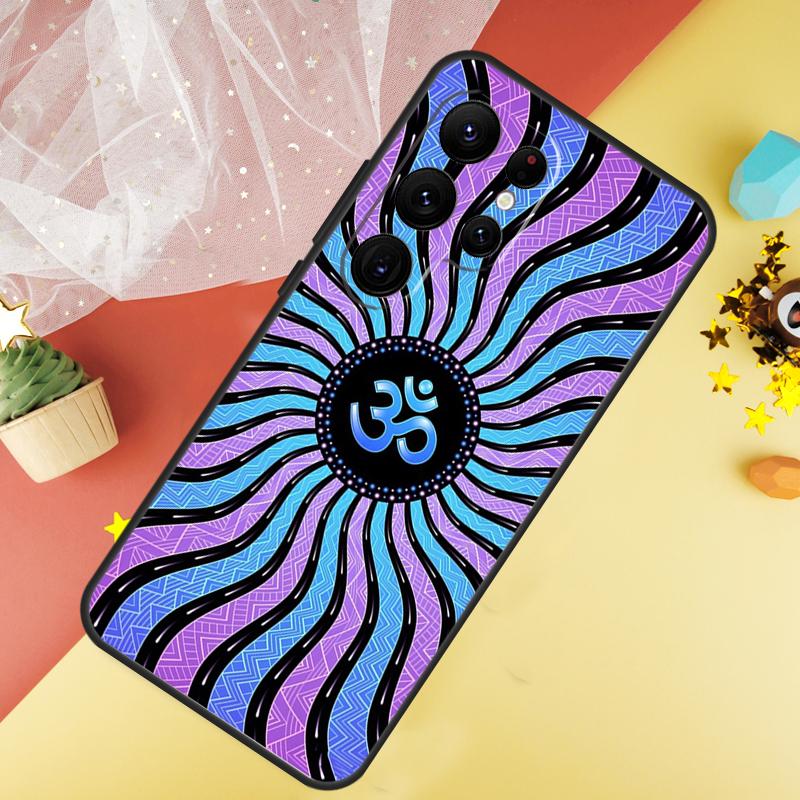 OM Yoga GOA Zen Symbol Phone Case For Samsung Galaxy S26 S25 Ultra S23 FE S21 S20 S22 S24 Ultra S10 Plus Cover Coque