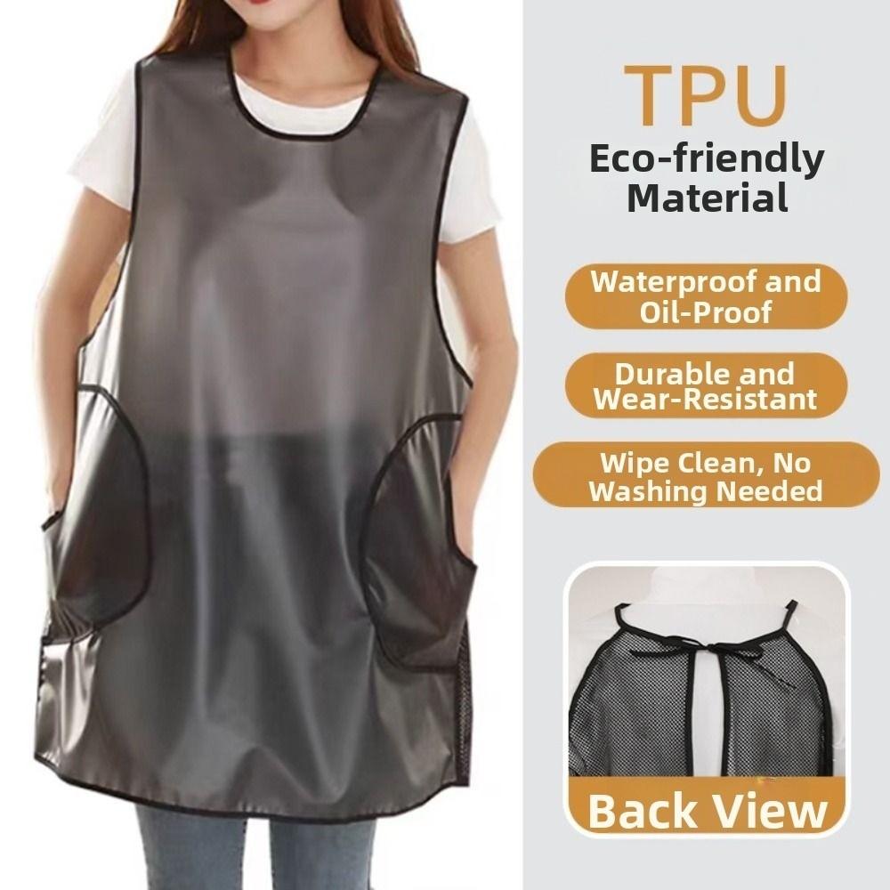 Waterproof Kitchen Cooking Apron Oil-proof Catering Work Clothes Dishwashing Cleaning Apron  BBQ