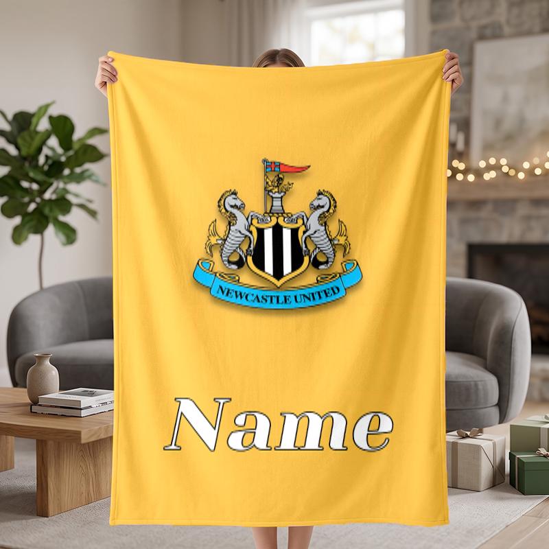 Newcastle Unite Custom Flannel Blankets Soft Warm Cozy Throws for Home Decor Holiday Gifts