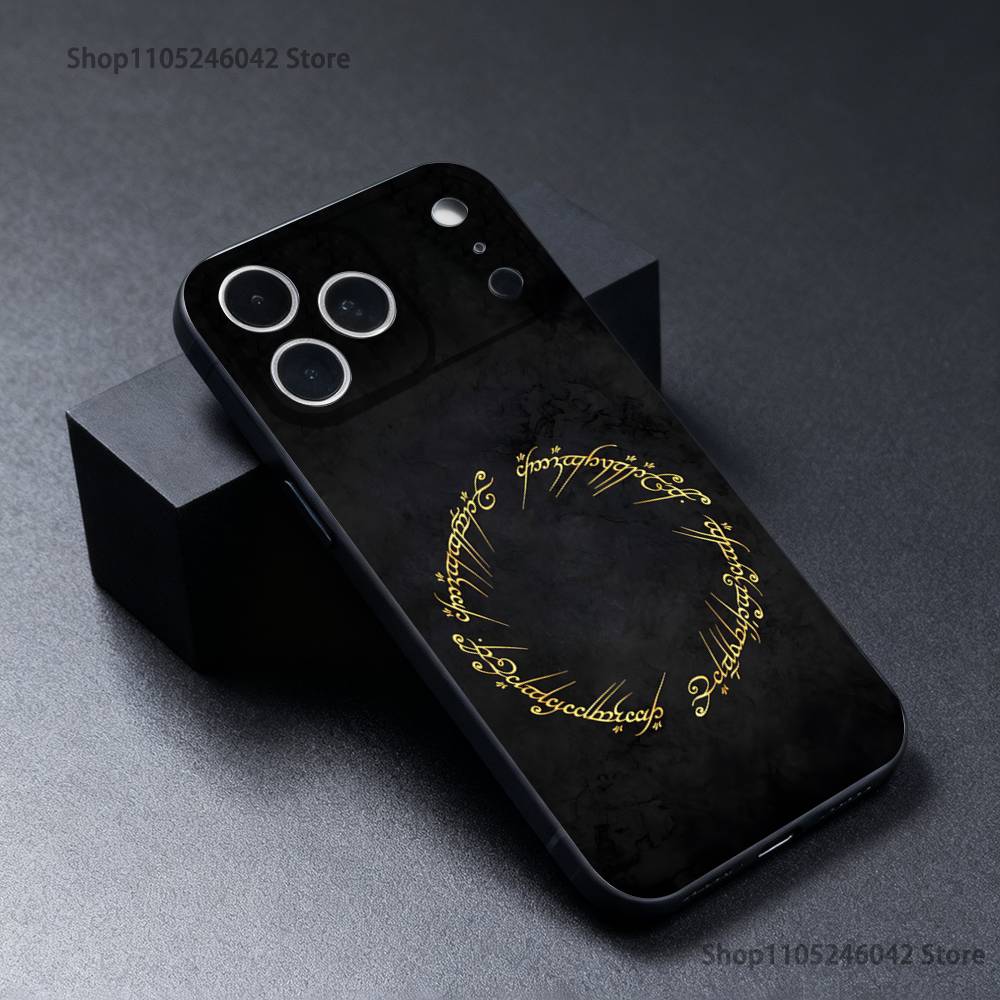 

The L-LordS R-Rings Phone Case For iPhone 17,16,15,14,13,12,11,Pro,XS,Max,XR,Plus,E,SE4,Mini Black Shockproof Soft Cover iPhone16promax