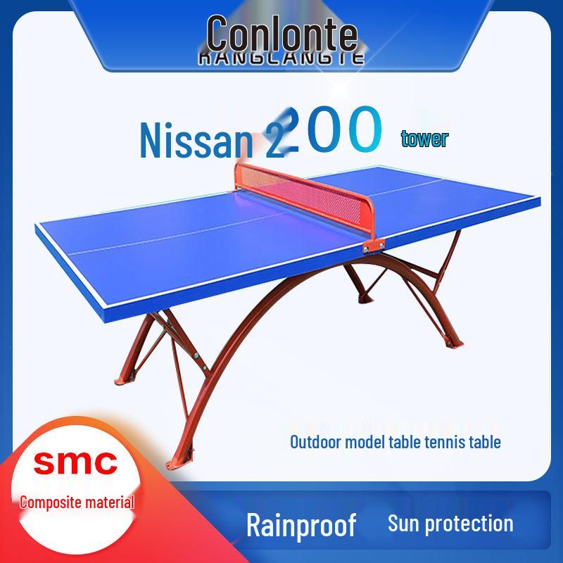 Outdoor Competition-Grade Ping Pong Table with Sunscreen Protection.