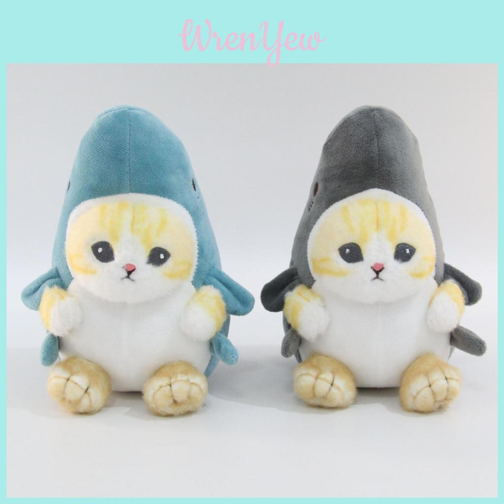 Soft Cat Shark Plushie Doll Kawaii Toy For Kids Pillow Decor Room