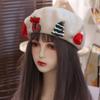 Sweet Christmas Beret Hat Red Green Xmas Painter Hat Fashion Christmas Beret Cap  Girls