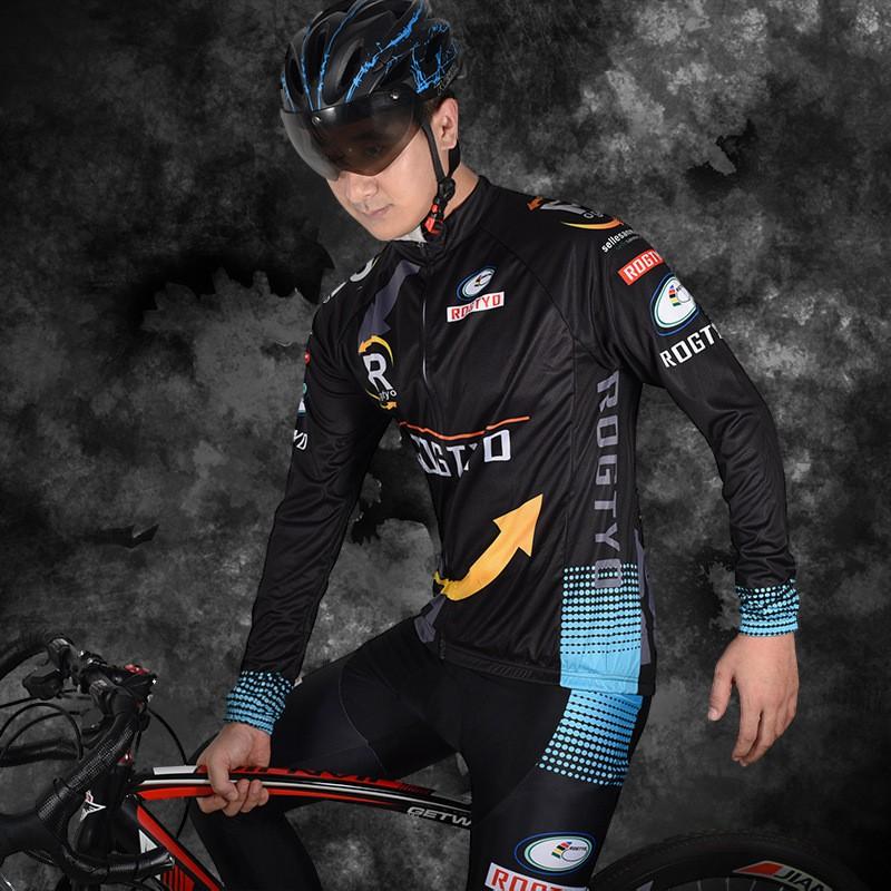 Mens Long Sleeve Cycling Jersey Shorts Set Quick Dry Breathable Mountain Road Bike Apparel