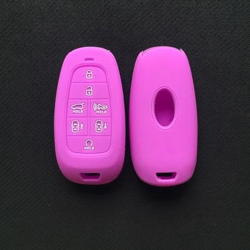 Silicone Car Key Cover Case 7 Button Key Case For Hyundai Sonata Smart 2019 Nexo 95440-M5000 Remote Control Silicone Key Case