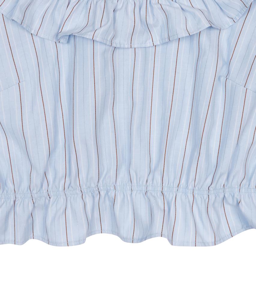 LARTIGENT L17 Puffy Crop Bluse(Himmelblau)