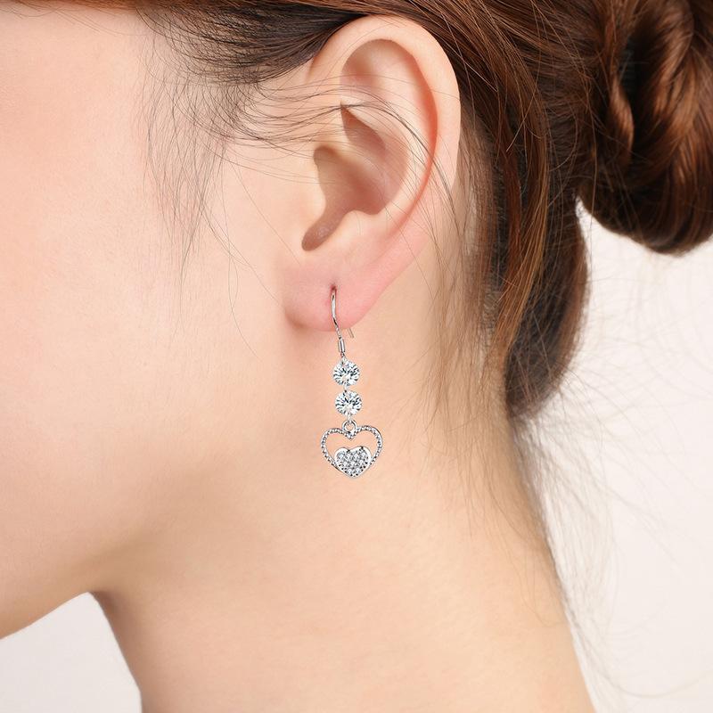 Lindon Kupferlegierung Zirkon Ohrringe Tropfen Ohrringe für Frauen Hochzeit Party Geschenke