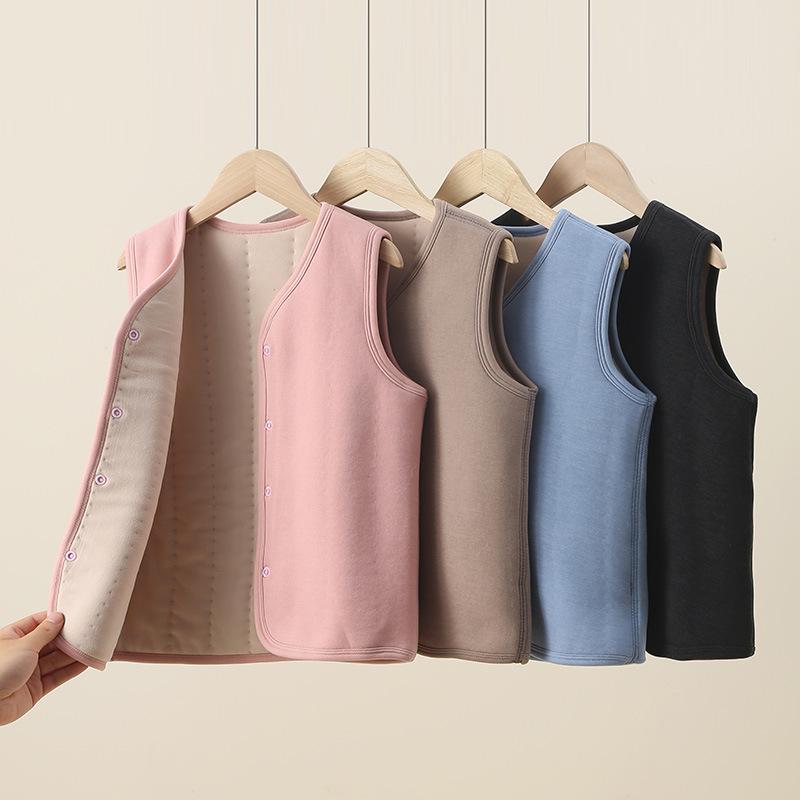 Kinder Schuluniform Warme Wollweste Ärmellose Jacke