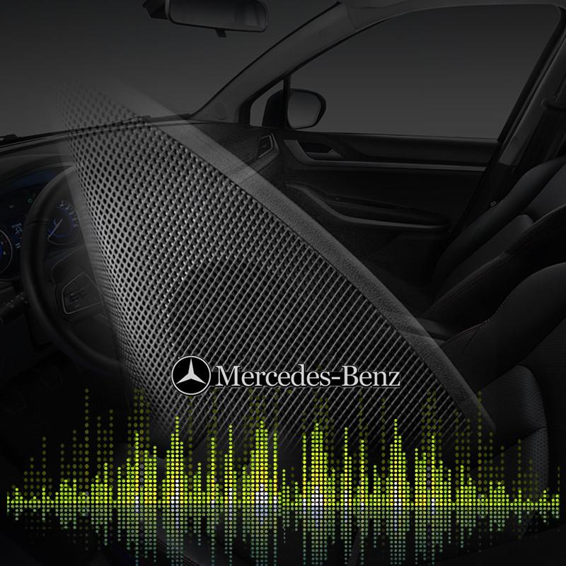 CRP1 4pcs 3D aluminum speaker stereo speaker badge emblem Sticker for Mercedes Benz B/C/E/S Class A Class C200L GLC GLK CLA GLA