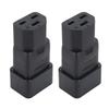 2pcs IEC320 C20 to IEC320 C21 Power Adapter Professional Plug and Play C20 to C21 Power Plug Adapter for UPS Power PDU