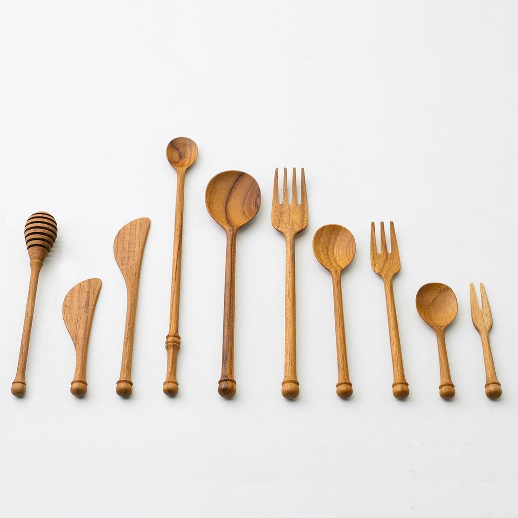 ChaBatree Wooden Table Spoon, 19cm, Teak Wood, Cutlery, Skala