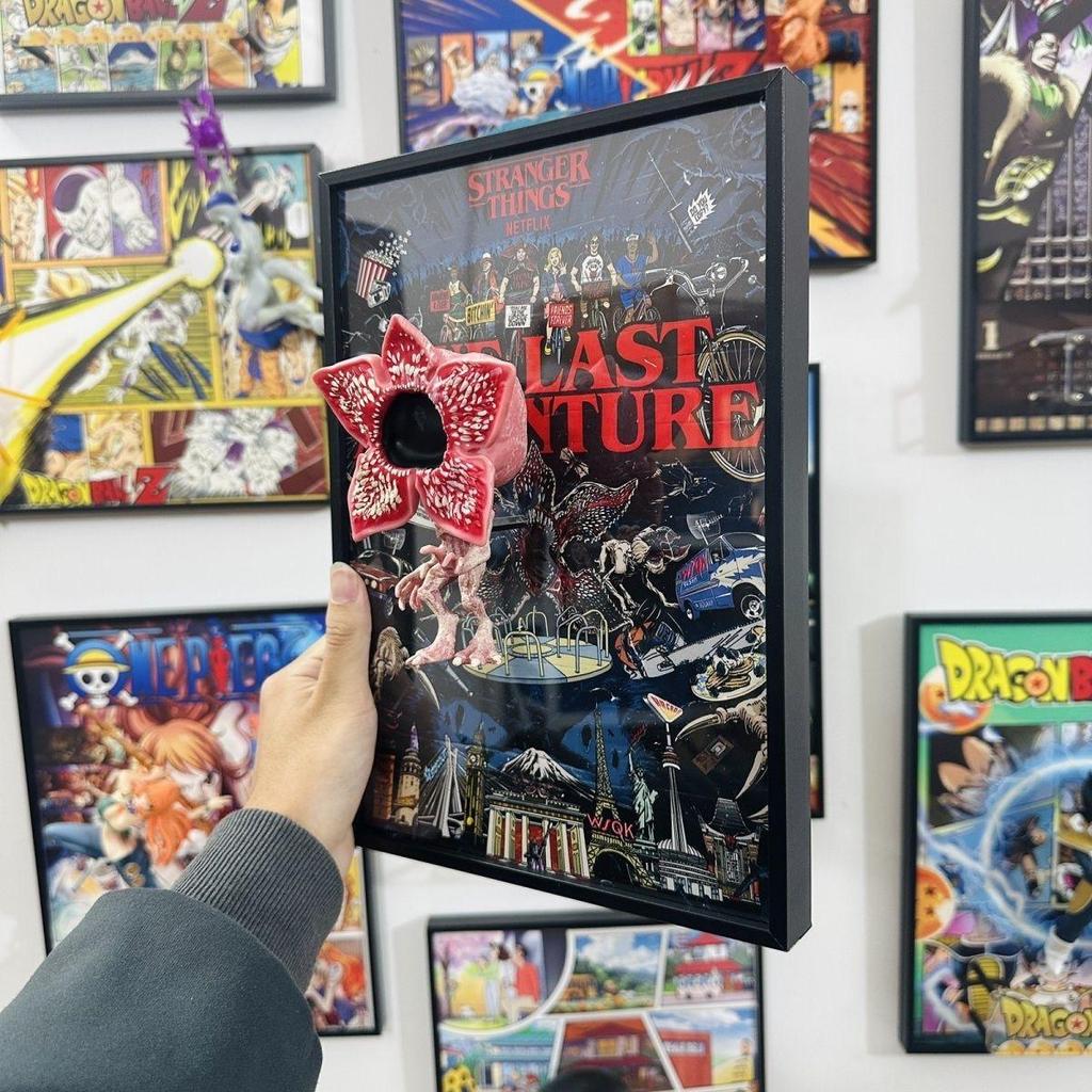 Stranger Things Demogorgon Model 3D Figurka z Malowaną Ramką Ramka Ucieczki Figurka Anime Model
