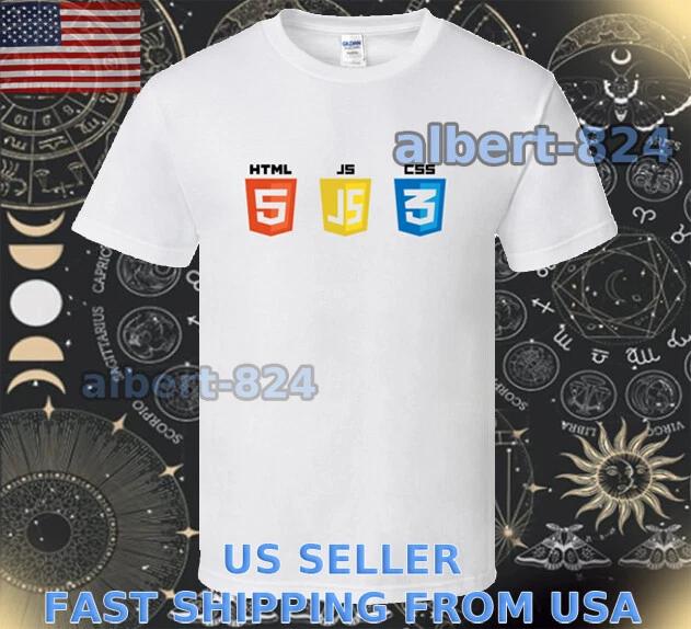 

NEW SHIRT HTML JS CSS WEB DEVELOPER LOGO T shirt FUNNY AMERICAN SIZE S TO 5XL S
