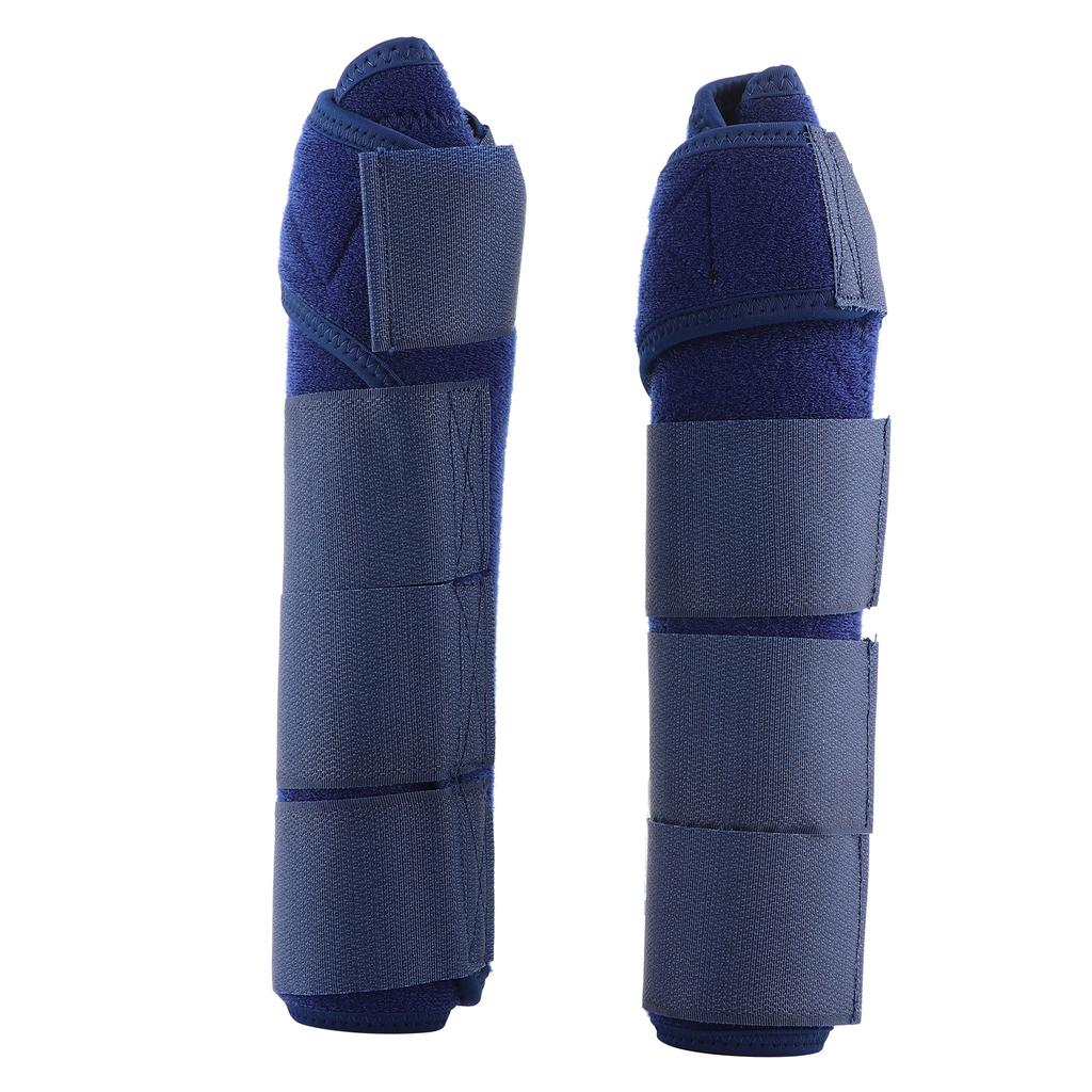 1 Pair Adjustable Horse Splint Leg Boot Protection Support Wrap Equestrian Equipment Dark Blue