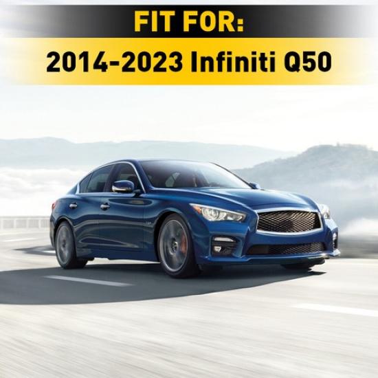 Headlight Eyelid Eyebrows Eye Lid Brow Gloss Black For Infiniti Q50 2014- EA
