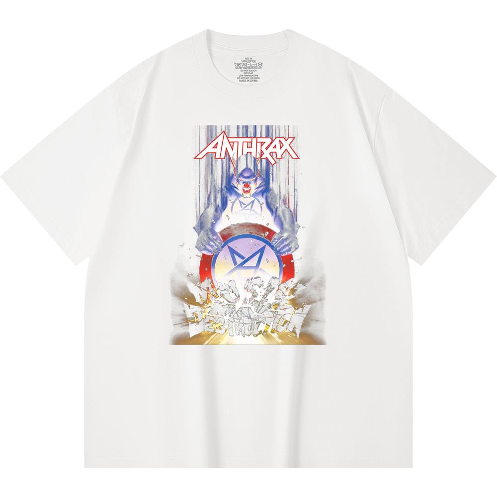 T-shirt Heavy Metal 100% Cotone 230 Gsm Stampa Band Rock Musica Popolare Unisex T-shirt Pesante in Cotone