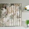 Plant Series Shower Curtain Bathroom Waterproof Polyester Fabric Cloth Curtain Dandelion Flower Print Bathtub Decor With Hooks
