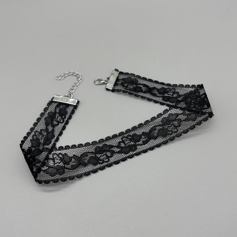 

Vintage Temperament Black White Lace Choker Floral Embroidery Collar Necklace for Women Wedding Party Daily Wear Jewelry Gifts чёрный