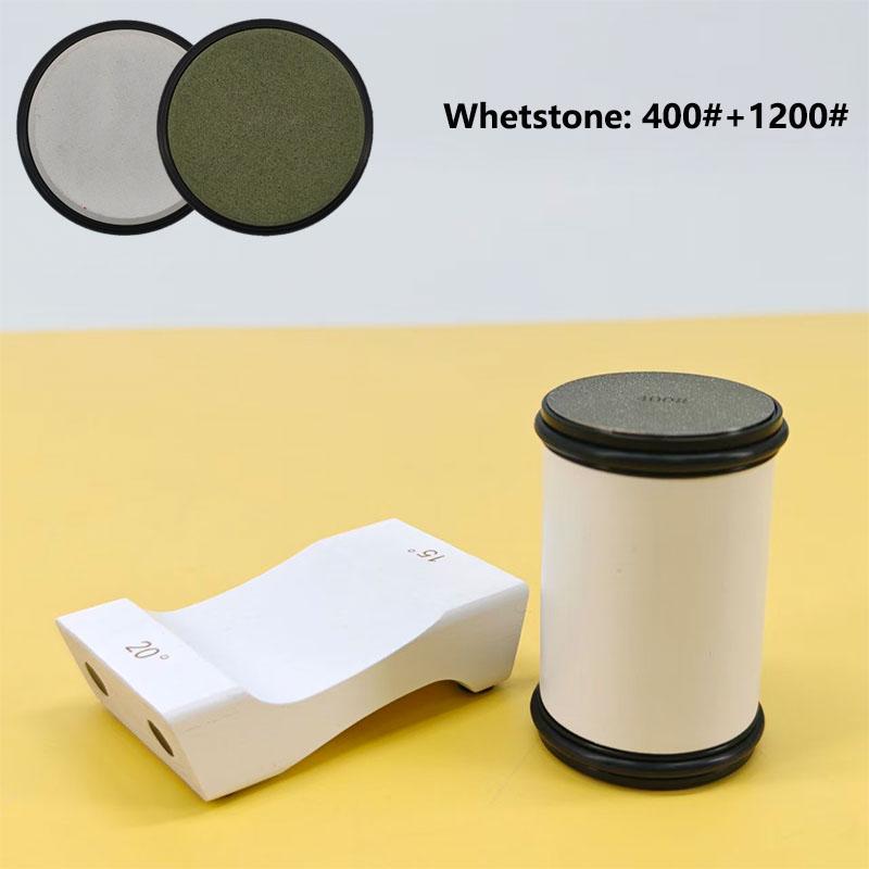 Rolling Knife Sharpener For Straight Edge Knife Sharpener Kit With 15/20° Degree Magnetic Angle For Kitchen Knives Whetstone Set