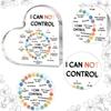 New Acrylic I CAN NOT CONTROL Ornament Heart Shape Transparent Mental Health Affirmation Heart Psychotherapy Affirmations Heart