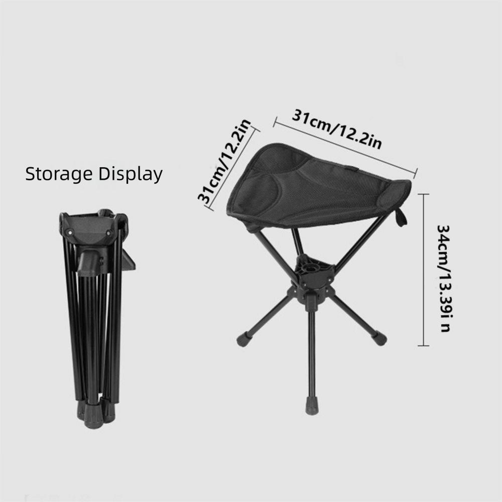 Foldable Folding Rotating Stool Wear-resistant Fishing Chair Portable Mazza Stool Outdoor Camping