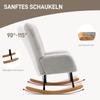 Rocking Chair, Cozy Cover, Thick Padding, Light Grey