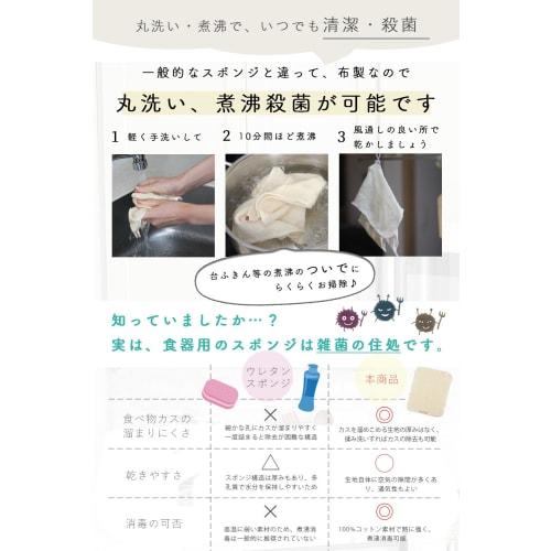 Dishwashing Sponge, Cotton, Eco-Friendly Kitchen Sponge, Long-Lasting, Small Gift (2-Pack)